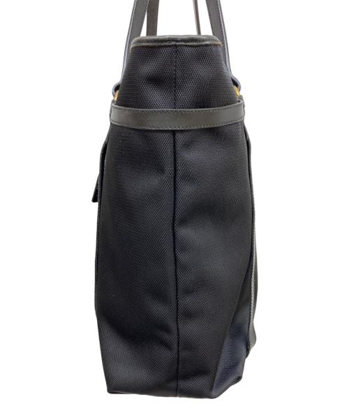 LAUREN RALPH LAUREN（ローレンラルフローレン）LAUREN RALPH LAUREN (ローレンラルフローレン) レザーコンビトートバッグ ブラックの古着・服飾アイテム