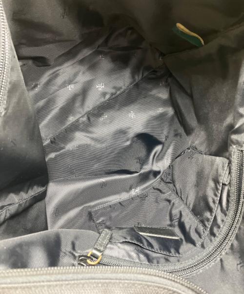 LAUREN RALPH LAUREN（ローレンラルフローレン）LAUREN RALPH LAUREN (ローレンラルフローレン) レザーコンビトートバッグ ブラックの古着・服飾アイテム