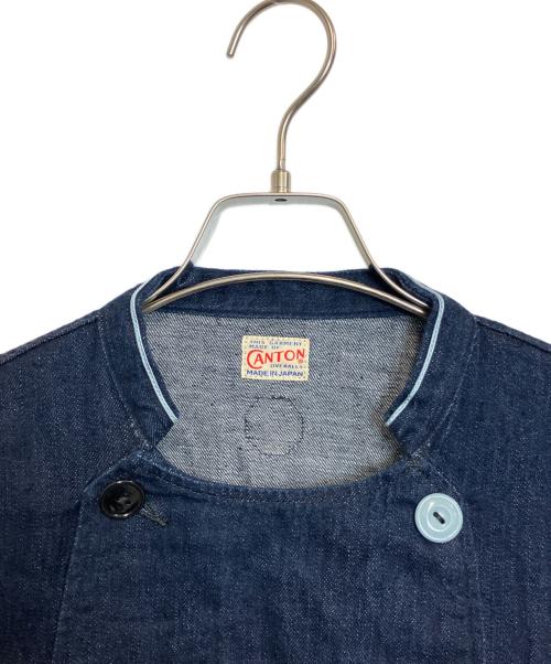 CANTON OVERALLS（キャントンオーバーオールズ）CANTON OVERALLS (キャントンオーバーオールズ) 猿田彦珈琲 (サルタヒココーヒー) デニムジャケット インディゴ サイズ:Mの古着・服飾アイテム