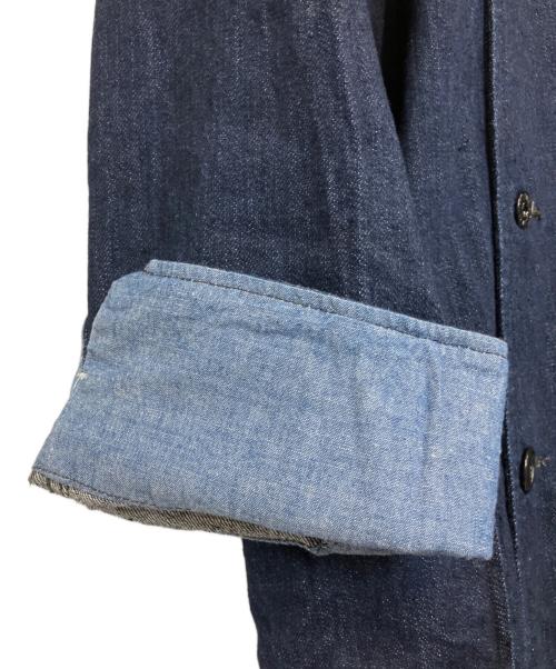 CANTON OVERALLS（キャントンオーバーオールズ）CANTON OVERALLS (キャントンオーバーオールズ) 猿田彦珈琲 (サルタヒココーヒー) デニムジャケット インディゴ サイズ:Mの古着・服飾アイテム