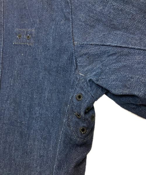 CANTON OVERALLS（キャントンオーバーオールズ）CANTON OVERALLS (キャントンオーバーオールズ) 猿田彦珈琲 (サルタヒココーヒー) デニムジャケット インディゴ サイズ:Mの古着・服飾アイテム