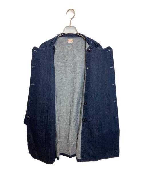 CANTON OVERALLS（キャントンオーバーオールズ）CANTON OVERALLS (キャントンオーバーオールズ) 猿田彦珈琲 (サルタヒココーヒー) デニムジャケット インディゴ サイズ:Mの古着・服飾アイテム