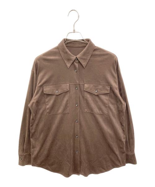 JOURNAL STANDARD（ジャーナルスタンダード）JOURNAL STANDARD (ジャーナルスタンダード) フェイクスエードシャツ ブラウン サイズ:FREEの古着・服飾アイテム
