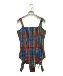 beautiful people（ビューティフルピープル）の古着「double-end asanoha dobby bustier」｜レッド
