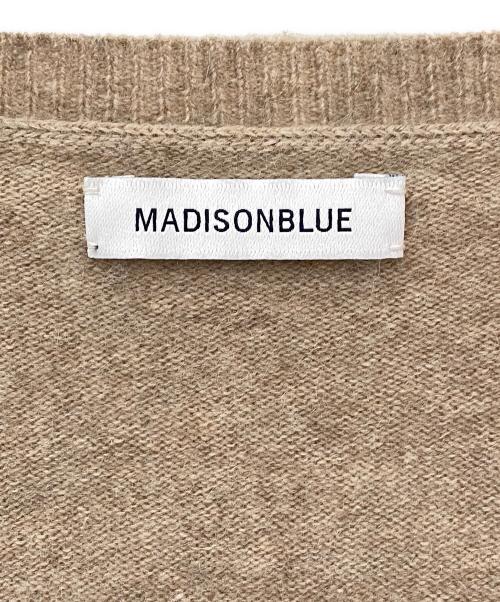 MADISON BLUE（マディソンブルー）MADISON BLUE (マディソンブルー) ラクーンファーVネックニット ベージュ サイズ:01の古着・服飾アイテム