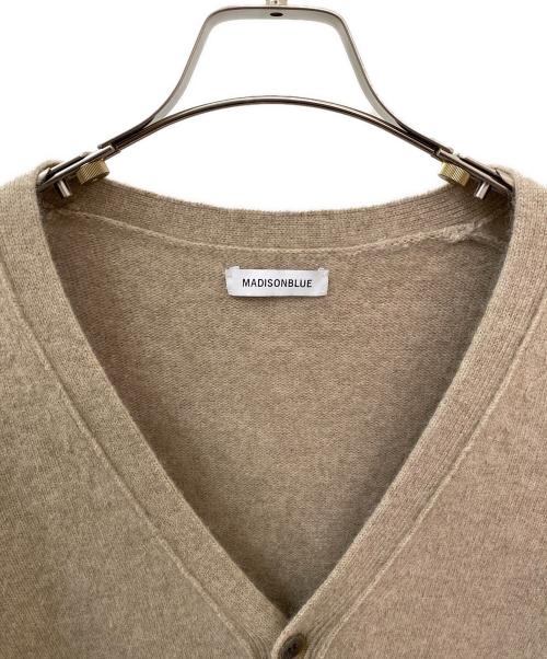 MADISON BLUE（マディソンブルー）MADISON BLUE (マディソンブルー) BIG V CD W RACCOON カーディガン ベージュ サイズ:00の古着・服飾アイテム