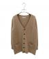 MADISON BLUE（マディソンブルー）の古着「BIG V CD W RACCOON カーディガン」｜ベージュ