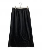 EVERYDAY I LIKE.エヴリデイ アイ ライク）の古着「Minimal Satin スカート」｜ブラック