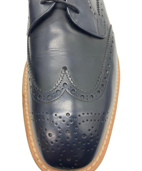 PRADA（プラダ）PRADA (プラダ) エスパドリーユウィングチップシューズ ネイビー サイズ:8　1/2の古着・服飾アイテム