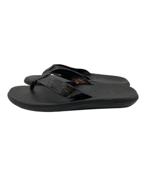 ISLAND SLIPPER（アイランドスリッパ）ISLAND SLIPPER (アイランドスリッパ) 型押しトングサンダル ブラック サイズ:10の古着・服飾アイテム