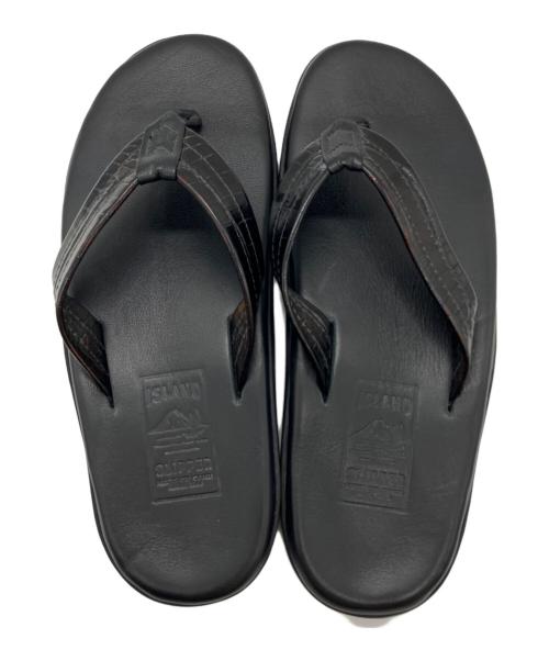 ISLAND SLIPPER（アイランドスリッパ）ISLAND SLIPPER (アイランドスリッパ) 型押しトングサンダル ブラック サイズ:10の古着・服飾アイテム