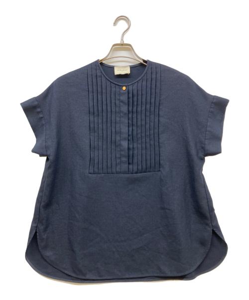 UNITED ARROWS（ユナイテッドアローズ）UNITED ARROWS (ユナイテッドアローズ) Spiree IAS タック ショートスリーブ ブラウス ネイビー サイズ:SIZE Freeの古着・服飾アイテム