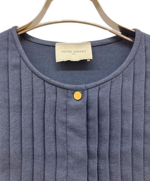 UNITED ARROWS（ユナイテッドアローズ）UNITED ARROWS (ユナイテッドアローズ) Spiree IAS タック ショートスリーブ ブラウス ネイビー サイズ:SIZE Freeの古着・服飾アイテム