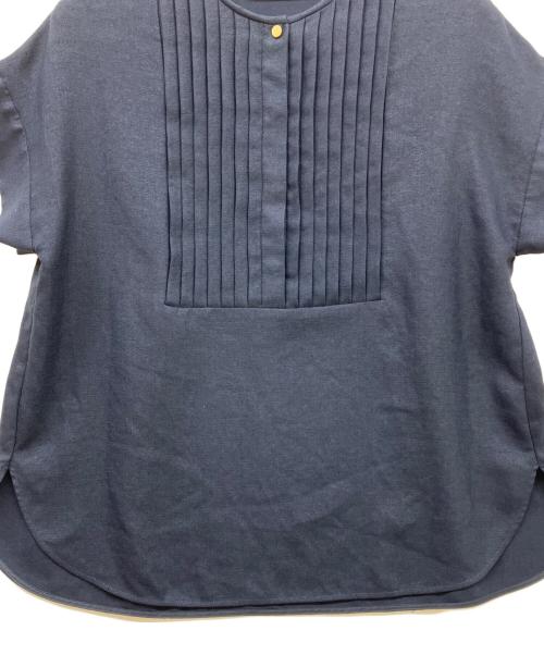 UNITED ARROWS（ユナイテッドアローズ）UNITED ARROWS (ユナイテッドアローズ) Spiree IAS タック ショートスリーブ ブラウス ネイビー サイズ:SIZE Freeの古着・服飾アイテム
