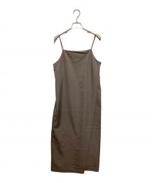 icB（アイシービー）の古着「リヨセルスパンサテン キャミソールワンピース」｜カーキ