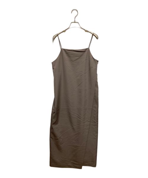 icB（アイシービー）icB (アイシービー) リヨセルスパンサテン キャミソールワンピース カーキ サイズ:2の古着・服飾アイテム