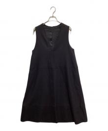 allureville（アルアバイル）の古着「V/Nオーバーフレアワンピース」｜ブラック