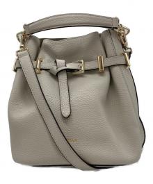 FURLA（フルラ）の古着「ショルダーバッグ　AURA MINI DRAWSTRING」｜アイボリー