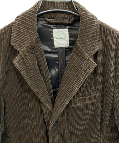 sage de cret（サージュデクレ）sage de cret (サージュデクレ) コーデュロイジャケット ブラウン サイズ:SIZE Mの古着・服飾アイテム