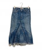 JUNYA WATANABE COMME des GARCONS(ジュンヤワタナベ コムデギャルソン）の古着「再構築変形デニムスカート」｜インディゴ