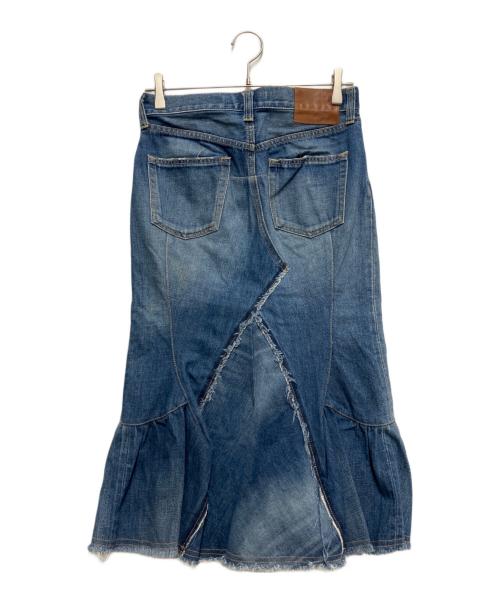 JUNYA WATANABE COMME des GARCONS（(ジュンヤワタナベ コムデギャルソン）JUNYA WATANABE COMME des GARCONS ((ジュンヤワタナベ コムデギャルソン) 再構築変形デニムスカート インディゴ サイズ:XSの古着・服飾アイテム
