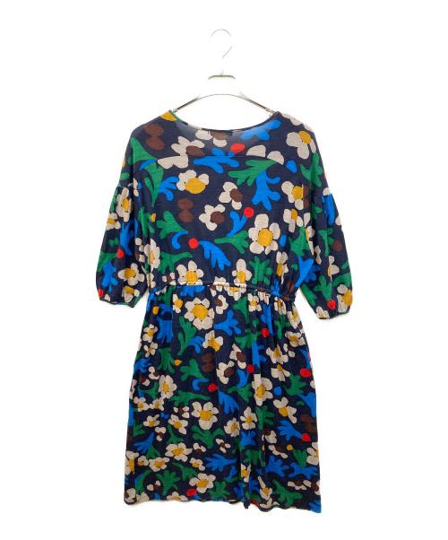 mina perhonen（ミナ ペルホネン）mina perhonen (ミナ ペルホネン) 総柄ニットワンピース ネイビー サイズ:SIZE 38の古着・服飾アイテム