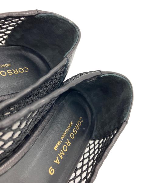 CORSO ROMA 9（コルソローマノーヴェ）CORSO ROMA 9 (コルソローマノーヴェ) メッシュネットパンプス ブラック サイズ:36の古着・服飾アイテム