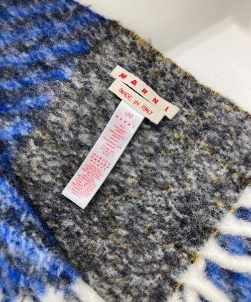 MARNI（マルニ）MARNI (マルニ) アルパカ混マフラー ブルーの古着・服飾アイテム