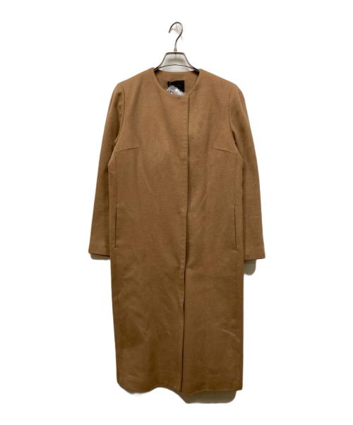 TOMORROW LAND collection（トゥモローランドコレクション）TOMORROW LAND collection (トゥモローランドコレクション) ピュアカシミヤノーカラーコート ブラウン サイズ:36の古着・服飾アイテム