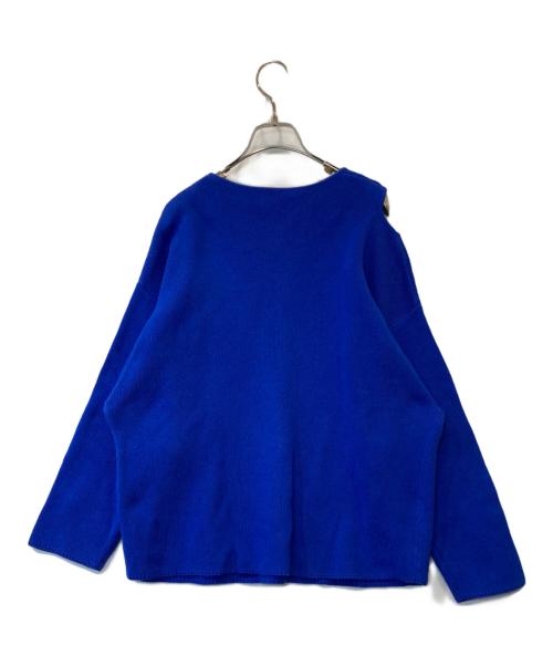6(ROKU) BEAUTY&YOUTH（ロク ビューティーアンドユース）6(ROKU) BEAUTY&YOUTH (ロク ビューティーアンドユース) BOTANICAL DYE SLIT KNIT ボタニカル ダイ スリット ニット ブルー サイズ:FREEの古着・服飾アイテム