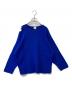 6(ROKU) BEAUTY&YOUTH（ロク ビューティーアンドユース）の古着「BOTANICAL DYE SLIT KNIT ボタニカル ダイ スリット ニット」｜ブルー