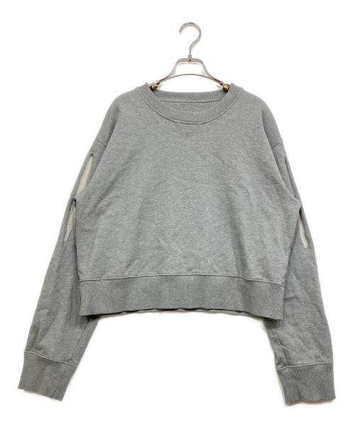 MM6 Maison Margiela（エムエムシックスメゾンマルジェラ）MM6 Maison Margiela (エムエムシックスメゾンマルジェラ) Knife-cut sweat グレー サイズ:Mの古着・服飾アイテム
