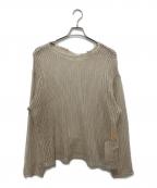AIREIアイレイ）の古着「Netted Longsleeve Shirt」｜ベージュ