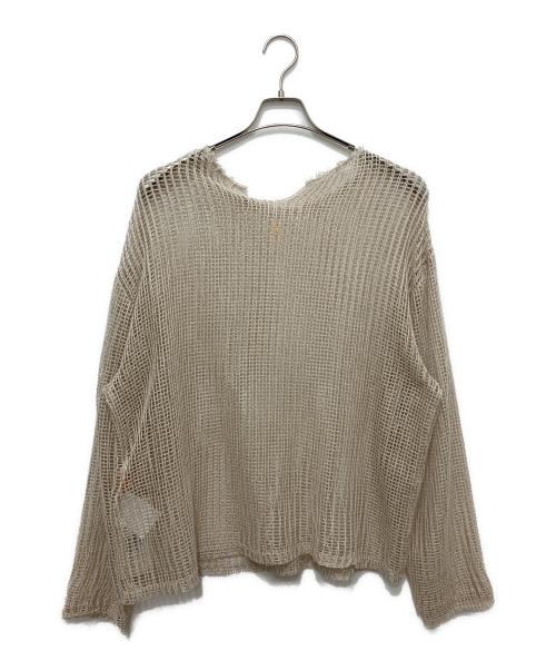 AIREI（アイレイ）AIREI (アイレイ) Netted Longsleeve Shirt ベージュ サイズ:Mの古着・服飾アイテム