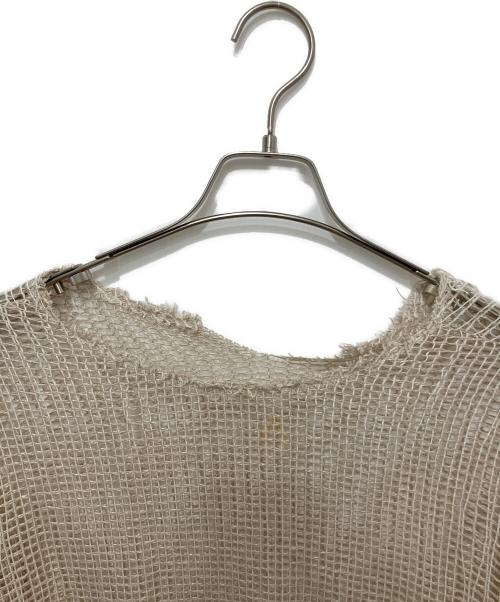 AIREI（アイレイ）AIREI (アイレイ) Netted Longsleeve Shirt ベージュ サイズ:Mの古着・服飾アイテム