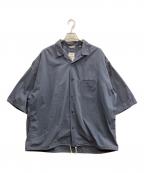 nanamicaナナミカ）の古着「Open Collar Wind H/S Shirt」｜ネイビー