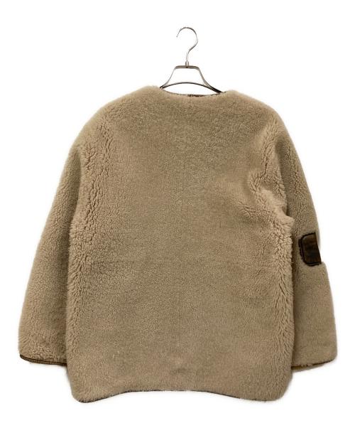 COVERT ORG（カバートオルグ）COVERT ORG (カバートオルグ) レザー切替リバーシブルムートンコート ベージュ サイズ:SIZE Freeの古着・服飾アイテム