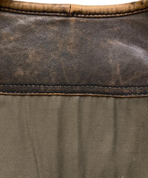 COVERT ORG（カバートオルグ）COVERT ORG (カバートオルグ) レザー切替リバーシブルムートンコート ベージュ サイズ:SIZE Freeの古着・服飾アイテム