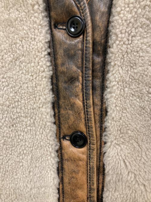 COVERT ORG（カバートオルグ）COVERT ORG (カバートオルグ) レザー切替リバーシブルムートンコート ベージュ サイズ:SIZE Freeの古着・服飾アイテム