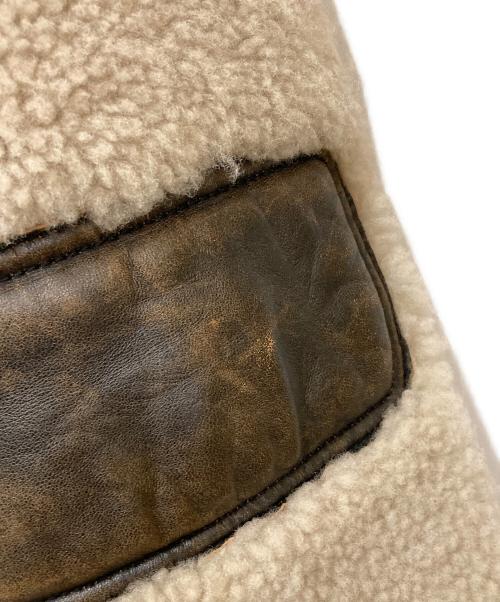 COVERT ORG（カバートオルグ）COVERT ORG (カバートオルグ) レザー切替リバーシブルムートンコート ベージュ サイズ:SIZE Freeの古着・服飾アイテム