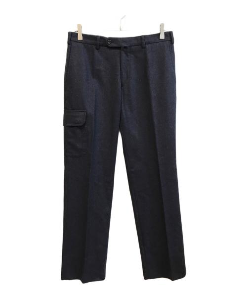 INCOTEX（インコテックス）INCOTEX (インコテックス) SUPER100's ウールパンツ ネイビー サイズ:48の古着・服飾アイテム