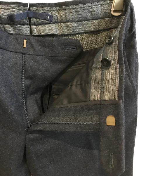 INCOTEX（インコテックス）INCOTEX (インコテックス) SUPER100's ウールパンツ ネイビー サイズ:48の古着・服飾アイテム