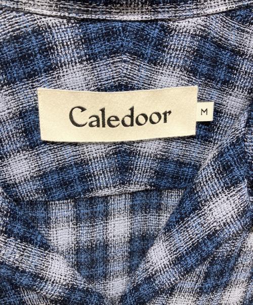 Caledoor（カレドアー）Caledoor (カレドアー) パナマクロスチェックシャツ ブルー サイズ:Mの古着・服飾アイテム