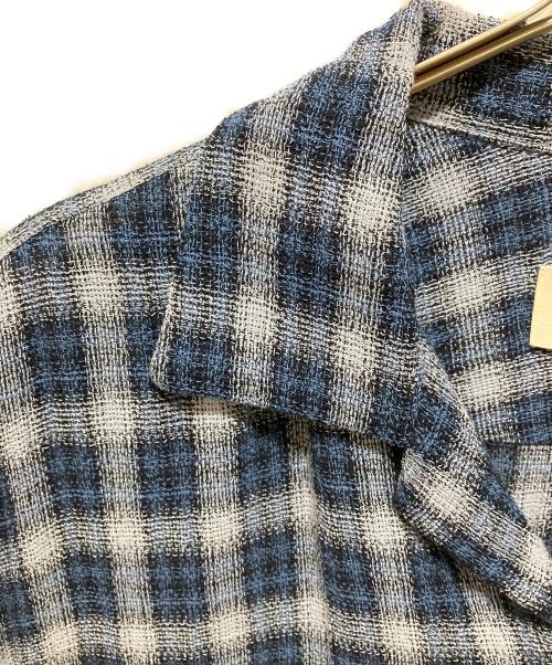 Caledoor（カレドアー）Caledoor (カレドアー) パナマクロスチェックシャツ ブルー サイズ:Mの古着・服飾アイテム