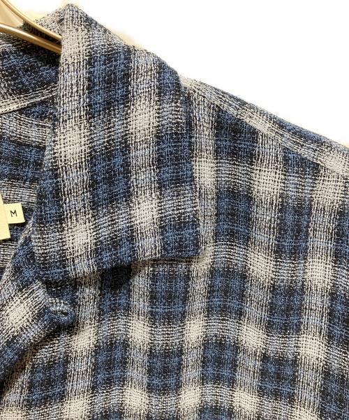 Caledoor（カレドアー）Caledoor (カレドアー) パナマクロスチェックシャツ ブルー サイズ:Mの古着・服飾アイテム