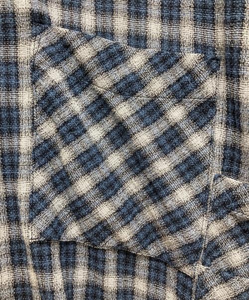 Caledoor（カレドアー）Caledoor (カレドアー) パナマクロスチェックシャツ ブルー サイズ:Mの古着・服飾アイテム