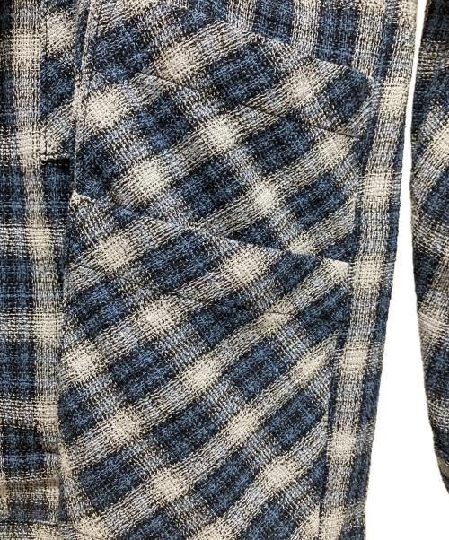 Caledoor（カレドアー）Caledoor (カレドアー) パナマクロスチェックシャツ ブルー サイズ:Mの古着・服飾アイテム