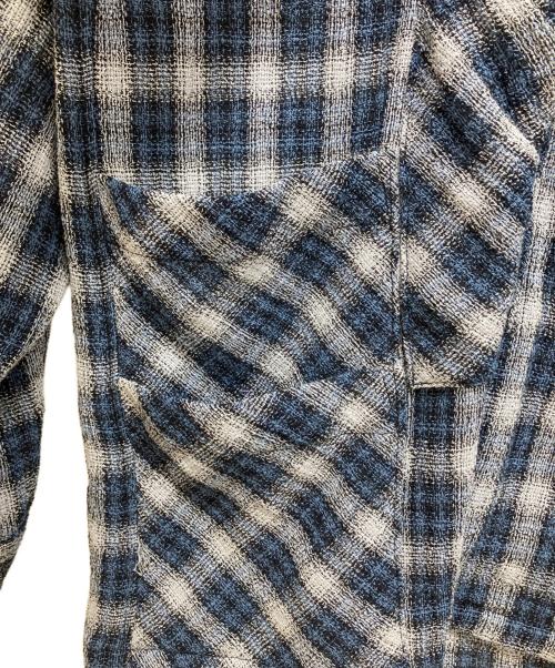 Caledoor（カレドアー）Caledoor (カレドアー) パナマクロスチェックシャツ ブルー サイズ:Mの古着・服飾アイテム