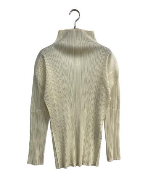 ISSEY MIYAKE（イッセイミヤケ）ISSEY MIYAKE (イッセイミヤケ) プリーツハイネックカットソー　PP05-JK604 アイボリー サイズ:Lの古着・服飾アイテム