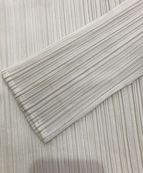 ISSEY MIYAKE（イッセイミヤケ）ISSEY MIYAKE (イッセイミヤケ) プリーツハイネックカットソー　PP05-JK604 アイボリー サイズ:Lの古着・服飾アイテム